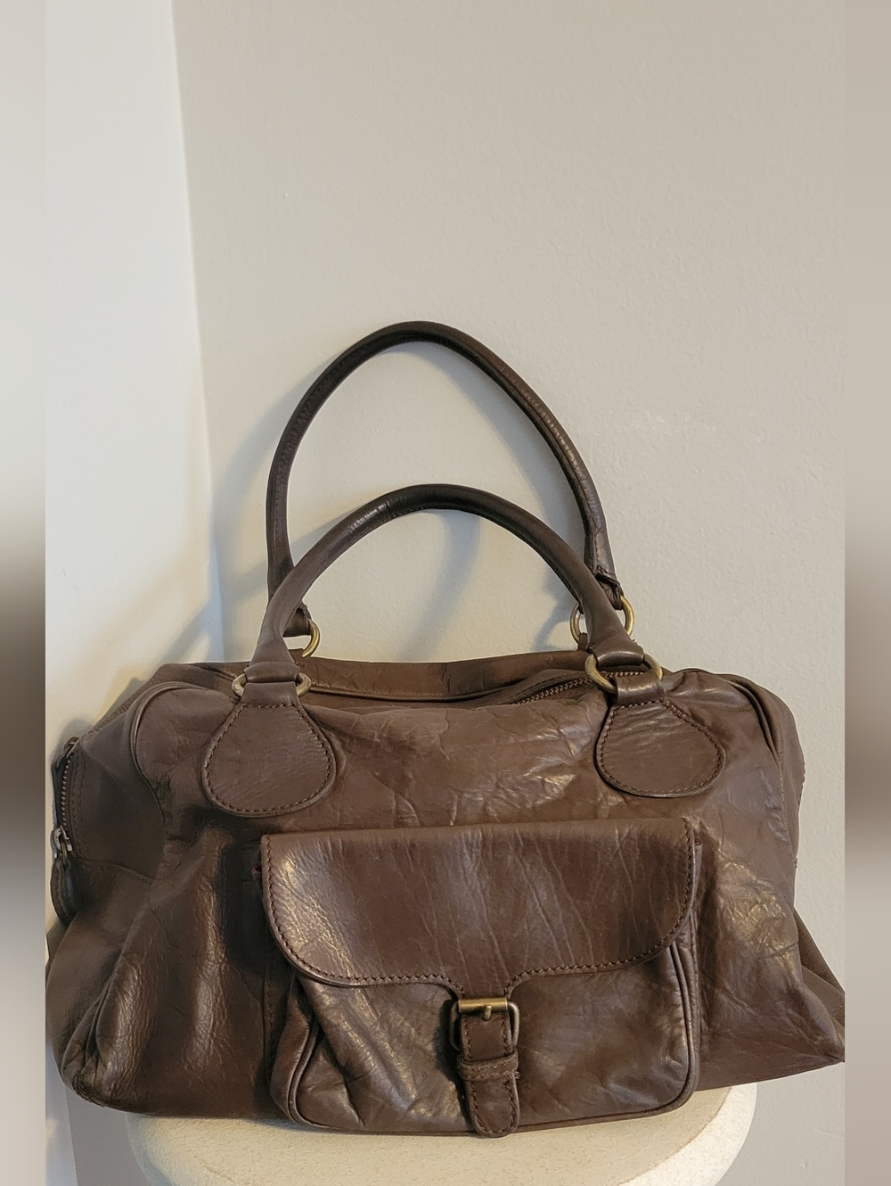 Boden Brown Leather Satchel Shoulder Bag